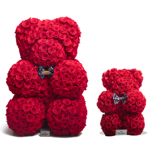 35 Inches Tall Giant Red Preserved Rose Bear | Local Delivery/Pickup Only