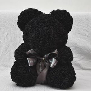 Classic black Rose Bear 40cm