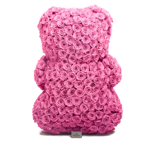 35 Inches Tall Giant Pink Preserved Rose Bear | Local Delivery/Pickup Only