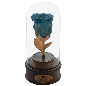 BLUE PRESERVED ROSE | BEAUTY AND THE BEAST MUSIC GLOBE