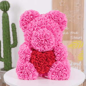 Mon Chéri Pink Rose Bear 40cm