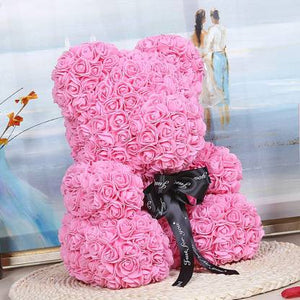 Classic Pink Rose Bear 40cm