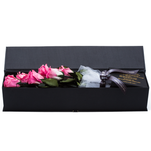 The Only Extra | 6 Pink Preserved Long Stem Roses Bouquet